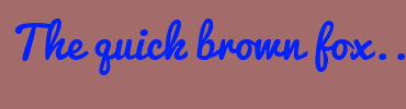 Image with Font Color 0023FC and Background Color A46B6B